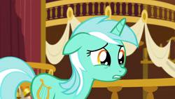 Size: 3410x1920 | Tagged: safe, imported from derpibooru, screencap, lyra heartstrings, pony, unicorn, season 5, slice of life (episode), crying, female, high res, mare, ponyville town hall, sad, solo, upscaled