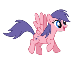 Size: 826x675 | Tagged: safe, artist:mattiedrawsponies, imported from derpibooru, pegasus, pony, blue eyes, cute, female, flying, full body, g1, g1 northabetes, g1 to g4, g4, generation leap, hooves, mare, north star (g1), north star can fly, purple hair, purple mane, purple tail, raised hoof, raised leg, simple background, tail, transparent background