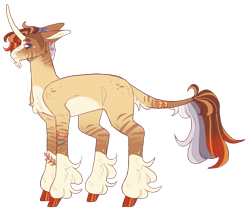 Size: 2781x2348 | Tagged: safe, artist:sleepy-nova, imported from derpibooru, oc, oc only, oc:burnt orange, hybrid, zony, male, offspring, parent:sunburst, parent:zecora, simple background, solo, transparent background