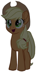 Size: 659x1252 | Tagged: safe, artist:benpictures1, imported from ponybooru, applejack, earth pony, pony, my little pony: the movie, cute, female, inkscape, jackabetes, mare, simple background, solo, transparent background, vector