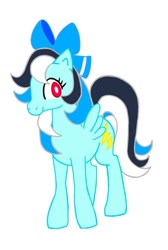 Size: 572x850 | Tagged: safe, artist:stacy_165cut, imported from derpibooru, oc, oc only, pegasus, pony, bow, female, g1, hair bow, mare, simple background, solo, white background, wings