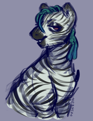 Size: 934x1223 | Tagged: safe, artist:zowzowo, imported from derpibooru, oc, pony, zebra, male, sketch, solo, stallion, zebra oc