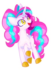 Size: 622x850 | Tagged: safe, artist:stacy_165cut, imported from derpibooru, oc, oc only, pony, unicorn, female, horn, looking up, mare, raised hoof, simple background, solo, white background