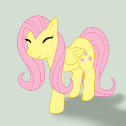 Size: 894x894 | Tagged: safe, artist:paperbagedhead, imported from derpibooru, fluttershy, pegasus, pony, eyes closed, female, mare, solo