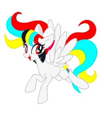 Size: 689x800 | Tagged: safe, artist:stacy_165cut, imported from derpibooru, oc, oc only, pegasus, pony, bow, female, hair bow, mare, simple background, solo, spread wings, white background, wings