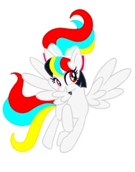 Size: 626x800 | Tagged: safe, artist:stacy_165cut, imported from derpibooru, oc, oc only, pegasus, pony, bow, female, hair bow, mare, simple background, solo, spread wings, white background, wings