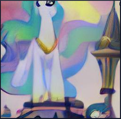 Size: 712x701 | Tagged: safe, imported from derpibooru, princess celestia, pony, ai content, ai generated, generator:craiyon, solo