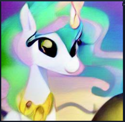 Size: 720x705 | Tagged: safe, imported from derpibooru, princess celestia, pony, ai content, ai generated, generator:craiyon, solo