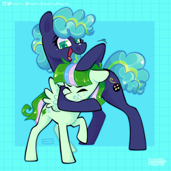 Size: 2500x2500 | Tagged: safe, artist:3ggmilky, imported from derpibooru, oc, oc only, earth pony, pegasus, pony, duo