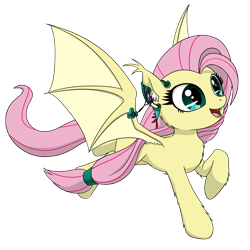 Size: 1979x1982 | Tagged: safe, artist:questionmarkdragon, imported from derpibooru, fluttershy, bat pony, pony, bat ponified, eyelashes, female, flutterbat, mare, race swap, simple background, solo, story included, transparent background