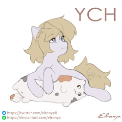 Size: 1000x1000 | Tagged: safe, artist:coffune, artist:elronya, artist:eltaile, imported from derpibooru, cat, pony, anus, any race, commission, cute, simple background, simplistic anus, solo, white background, your character here
