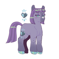 Size: 1200x1200 | Tagged: safe, alternate version, artist:dawnwhinery, imported from twibooru, maud pie, earth pony, pony, alternate cutie mark, alternate design, coat markings, colored hooves, eyeshadow, facial markings, female, image, makeup, mare, missing accessory, png, simple background, solo, transparent background