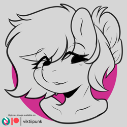 Size: 4000x4000 | Tagged: safe, artist:viktiipunk, imported from derpibooru, oc, anthro, female, hair bun, mare, solo