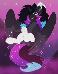 Size: 3033x3888 | Tagged: safe, artist:beardie, imported from derpibooru, oc, oc only, oc:stella nova, alicorn, pony, alicorn oc, horn, solo, wings