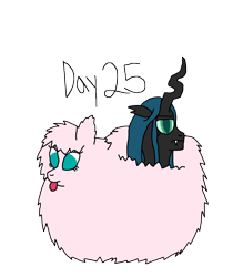 Size: 2000x2286 | Tagged: safe, artist:ktd1993, imported from derpibooru, queen chrysalis, oc, oc:fluffle puff, 25, simple background, transparent background