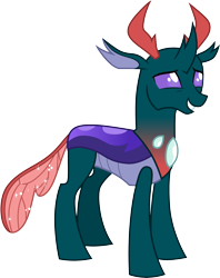 Size: 3000x3786 | Tagged: safe, artist:cloudy glow, imported from derpibooru, pharynx, changedling, changeling, to change a changeling, .ai available, high res, male, prince pharynx, simple background, solo, transparent background, vector