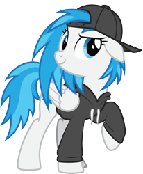 Size: 1834x2224 | Tagged: safe, artist:lightning stripe, derpibooru exclusive, edit, imported from derpibooru, oc, oc only, oc:snow fury, pegasus, pony, 2022, backwards ballcap, baseball cap, blue, blue eyes, blue hair, blue mane, cap, clothes, confident, female, hat, hoodie, mare, not vinyl scratch, raised hoof, request, requested art, show accurate, simple background, solo, transparent background, white, white coat, wings