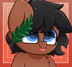 Size: 2800x2600 | Tagged: safe, artist:kittyrosie, imported from derpibooru, oc, oc only, pony, blushing, chest fluff, commission, ear fluff, glasses, tongue out