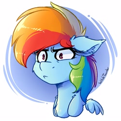 Size: 4000x4000 | Tagged: safe, artist:witchtaunter, imported from derpibooru, rainbow dash, pegasus, pony, bust, female, mare, simple background, solo, white background