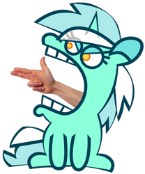 Size: 2680x3220 | Tagged: safe, artist:threetwotwo32232, imported from derpibooru, lyra heartstrings, pony, unicorn, female, hand, mare, simple background, solo, suddenly hands, transparent background, wat