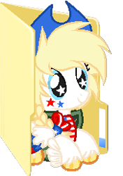 Size: 181x257 | Tagged: safe, imported from derpibooru, oc, oc only, oc:star spangle, pegasus, pony, clothes, feathered fetlocks, female, folder, hat, mare, nation ponies, ponified, simple background, solo, transparent background