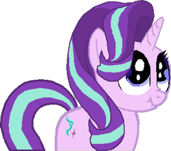 Size: 358x316 | Tagged: safe, artist:scootaloormayfly, imported from derpibooru, starlight glimmer, pony, unicorn, nose wrinkle, pixel art, scrunchy face, simple background, small resolution, solo, transparent background