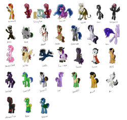 Size: 5800x5500 | Tagged: safe, artist:1jaz, imported from derpibooru, oc, oc only, earth pony, griffon, pegasus, pony, unicorn, griffon oc, simple background, transparent background