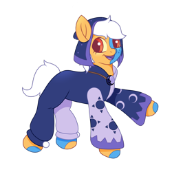 Size: 2048x2048 | Tagged: safe, artist:nrpony, imported from derpibooru, earth pony, pony, spoiler:the owl house, cloak, clothes, collector (race), crossover, ponified, red eyes, simple background, smiling, spoilers for another series, the collector, the owl house, transparent background