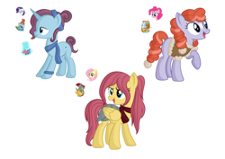 Size: 1280x906 | Tagged: safe, artist:tenderrain-art, imported from derpibooru, oc, oc only, earth pony, pegasus, pony, unicorn, female, magical lesbian spawn, mare, offspring, parent:flash magnus, parent:fluttershy, parent:meadowbrook, parent:pinkie pie, parent:rarity, parent:rockhoof, simple background, transparent background