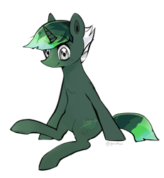 Size: 1371x1484 | Tagged: safe, artist:guwauu, imported from derpibooru, oc, oc only, oc:guaiacol, pony, unicorn, gray eyes, horn, simple background, sitting, solo, transparent background, unicorn oc