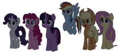 Size: 1280x572 | Tagged: safe, artist:benpictures1, imported from ponybooru, applejack, fluttershy, pinkie pie, rainbow dash, rarity, twilight sparkle, alicorn, earth pony, pegasus, pony, unicorn, my little pony: the movie, applejack's hat, clothes, cowboy hat, cute, dashabetes, diapinkes, female, hat, inkscape, jackabetes, mane six, mare, raribetes, shyabetes, simple background, transparent background, twiabetes, twilight sparkle (alicorn), vector