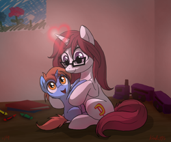 Size: 1800x1500 | Tagged: safe, artist:dawnmistpony, imported from derpibooru, oc, oc only, pony, unicorn, female, male, mother and child, mother and son