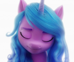 Size: 960x800 | Tagged: safe, imported from derpibooru, screencap, izzy moonbow, pony, unicorn, spoiler:my little pony: a new generation, eyes closed, fit right in (g5), g5, my little pony: a new generation, solo