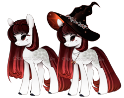 Size: 1280x1013 | Tagged: safe, artist:dammmnation, imported from derpibooru, oc, oc only, earth pony, pony, duo, earth pony oc, eyelashes, female, hat, jewelry, mare, necklace, simple background, smiling, transparent background, witch hat