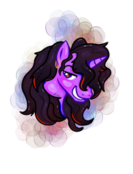 Size: 2032x2662 | Tagged: safe, artist:xcosmicghostx, imported from derpibooru, oc, oc only, pony, unicorn, bust, ear piercing, earring, horn, jewelry, male, piercing, simple background, smiling, smirk, solo, stallion, transparent background, unicorn oc