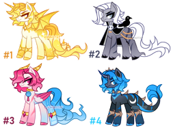 Size: 1280x959 | Tagged: safe, artist:mirrastat, imported from derpibooru, oc, alicorn, bat pony, bat pony alicorn, bird, crow, pegasus, pony, unicorn, alicorn oc, base used, bat wings, horn, male, pegasus oc, simple background, stallion, transparent background, unicorn oc, wings