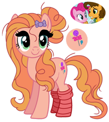 Size: 1280x1421 | Tagged: safe, artist:princess-kitsune-tsu, imported from derpibooru, cheese sandwich, pinkie pie, oc, earth pony, pony, clothes, female, mare, offspring, parent:cheese sandwich, parent:pinkie pie, parents:cheesepie, simple background, socks, transparent background