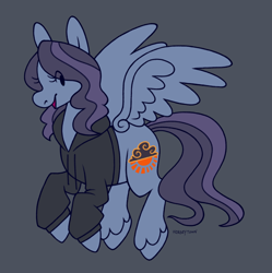 Size: 2472x2478 | Tagged: safe, artist:horseytown, imported from derpibooru, oc, oc only, oc:cloud range, pegasus, pony, clothes, hoodie, simple background, solo