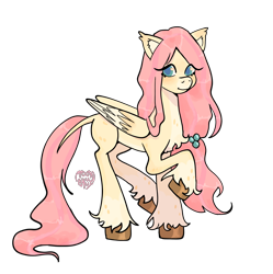 Size: 3500x3508 | Tagged: safe, artist:moonbnuuy, imported from derpibooru, fluttershy, pegasus, pony, colored pupils, female, mare, missing cutie mark, simple background, solo, transparent background, unshorn fetlocks