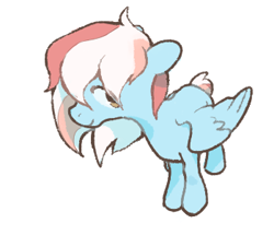 Size: 350x316 | Tagged: safe, artist:bananasmores, imported from derpibooru, oc, oc only, pegasus, pony, simple background, solo, white background