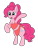 Size: 2276x3019 | Tagged: safe, artist:wapamario63, imported from ponybooru, pinkie pie, earth pony, pony, armpits, belly button, chest fluff, clothes, colored, cute, female, flat colors, mare, midriff, open mouth, rearing, simple background, smiling, solo, transparent background, underhoof, wave, waving