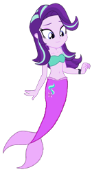 Size: 547x1024 | Tagged: safe, artist:fireluigi29, imported from derpibooru, starlight glimmer, human, mermaid, equestria girls, belly button, female, fish tail, mermaid tail, mermaidized, mermay, simple background, solo, species swap, tail, transparent background