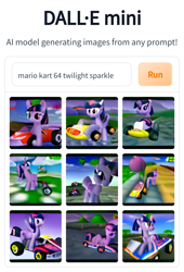 Size: 984x1449 | Tagged: safe, imported from derpibooru, twilight sparkle, pony, ai content, ai generated, female, generator:craiyon, go kart, mare, mario kart, mario kart 64, super mario bros.