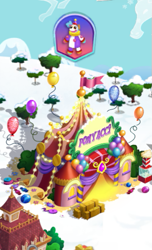 Size: 335x551 | Tagged: safe, imported from derpibooru, ponyacci, balloon, circus, gameloft, the anonymous campsite
