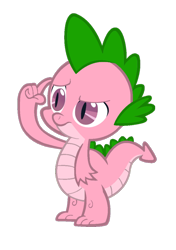 Size: 750x1066 | Tagged: safe, artist:foxyfell1337, imported from derpibooru, spike, spike (g1), dragon, confused, g1, g1 to g4, g4, generation leap, simple background, solo, transparent background