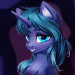 Size: 2000x2000 | Tagged: safe, artist:inowiseei, imported from derpibooru, oc, oc:arclight, pony, unicorn, bust, female, mare, portrait, solo