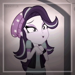 Size: 1080x1080 | Tagged: safe, edit, edited screencap, imported from derpibooru, screencap, sci-twi, starlight glimmer, sunset shimmer, twilight sparkle, human, equestria girls, mirror magic, spoiler:eqg specials, animated, boots, clothes, crossed arms, eyes closed, female, food, geode of empathy, glasses, ice cream, jacket, jewelry, leather, leather boots, leather jacket, magical geodes, necklace, open mouth, open smile, ponytail, shoes, smiling, sound, statue, that human sure does love ice cream, tiktok, trio, webm
