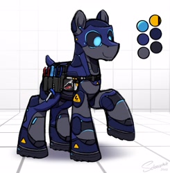 Size: 3143x3210 | Tagged: safe, artist:selenophile, imported from derpibooru, oc, oc only, pony, robot, robot pony, solo