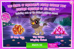 Size: 1034x684 | Tagged: safe, imported from derpibooru, garrick, griffon, the last problem, advertisement, chickub, costs real money, gameloft, gem, lucky coins, official