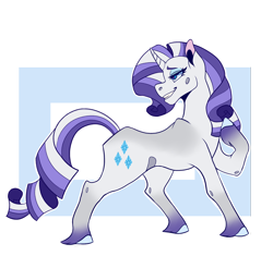 Size: 1700x1600 | Tagged: safe, artist:lizzielass, edit, editor:edits of hate, imported from twibooru, rarity, pony, unicorn, coat markings, colored hooves, eyeshadow, female, gradient hooves, image, makeup, mare, multicolored hair, png, raised hoof, simple background, smiling, solo, transparent background, white outline